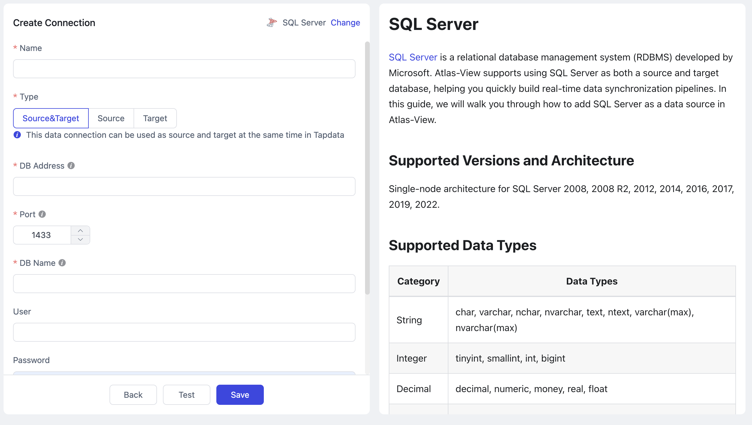 SQL Server Connection Example