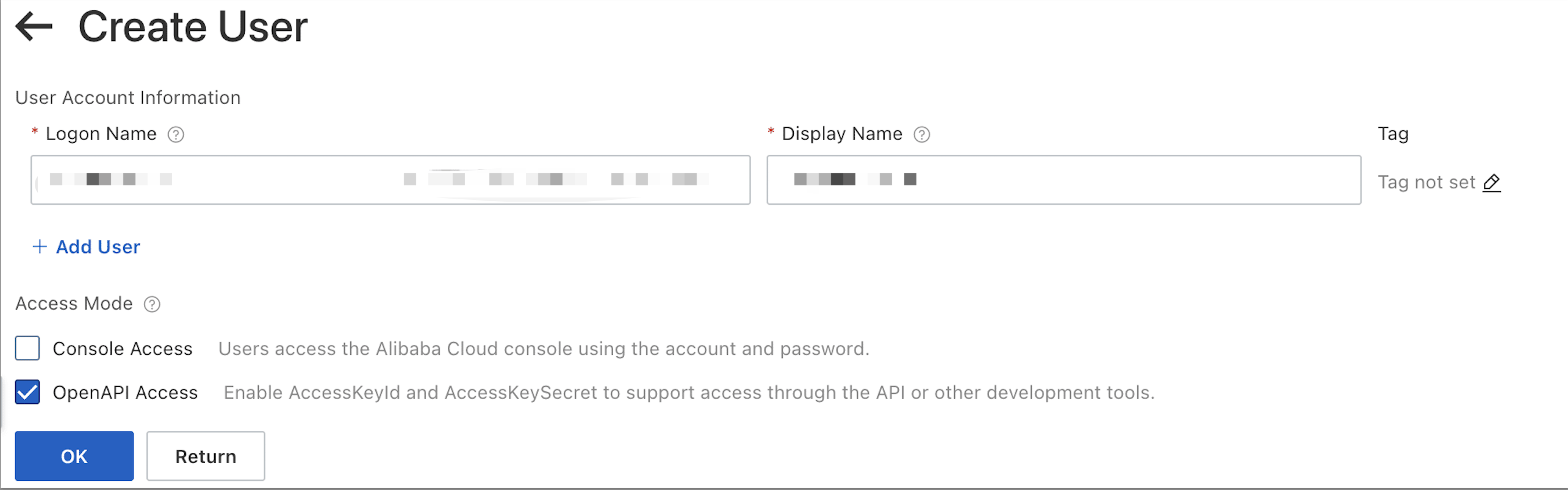Create User